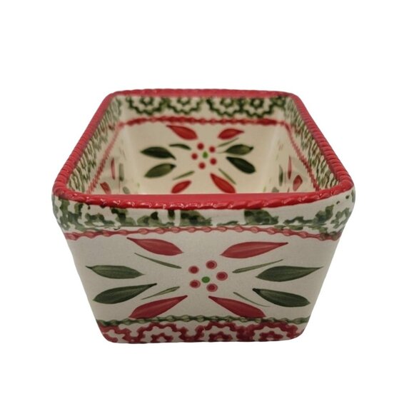 Temptations by Tara Holiday Christmas Mini Loaf Pan Baking Red 12oz 6"x3.5" Lid - Picture 2 of 8